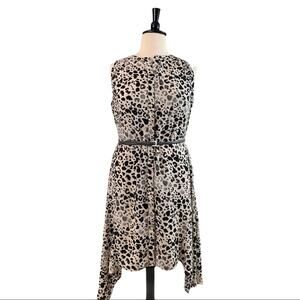 Lane Bryant Women's Dress Leopard Print Shirtdress Asymmetrical Plus Size 14/16
